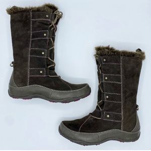 The North Face Brown Abby IV Waterproof Suede Leather Boots Size 5